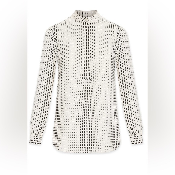 Anne Klein Florentine Dot Print Poet Blouse - Picture 2 of 6